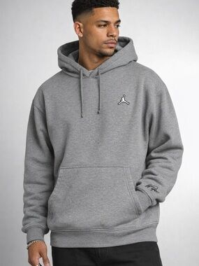 Nike Air Jordan Gray Pullover
Hoodie Embroidered
Jumpman Fleece XL